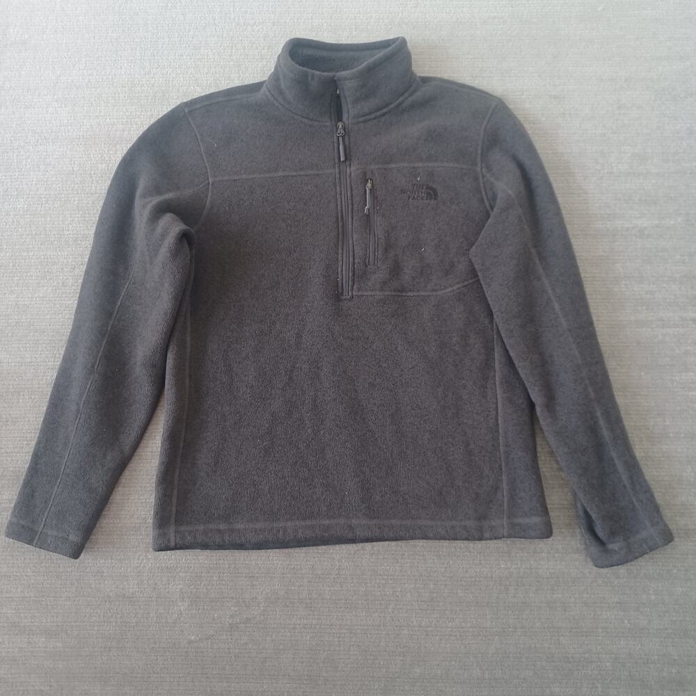 The North Face Sweater Mens M 1/4 Zip Gray Outdoors Casual Gorp Hiking Fleece